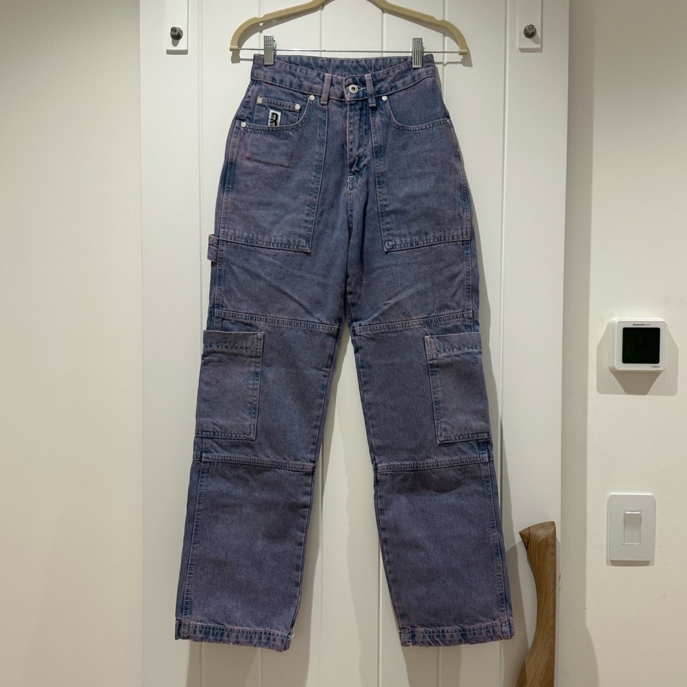 Ragged Jeans Pinkish Purple Jeans